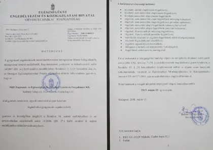 Az Egészségügyi Engedélyezési és Közigazgatási Hivatal határozata, 2008
